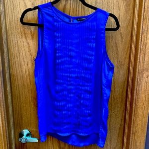 Blue tank top see-through top